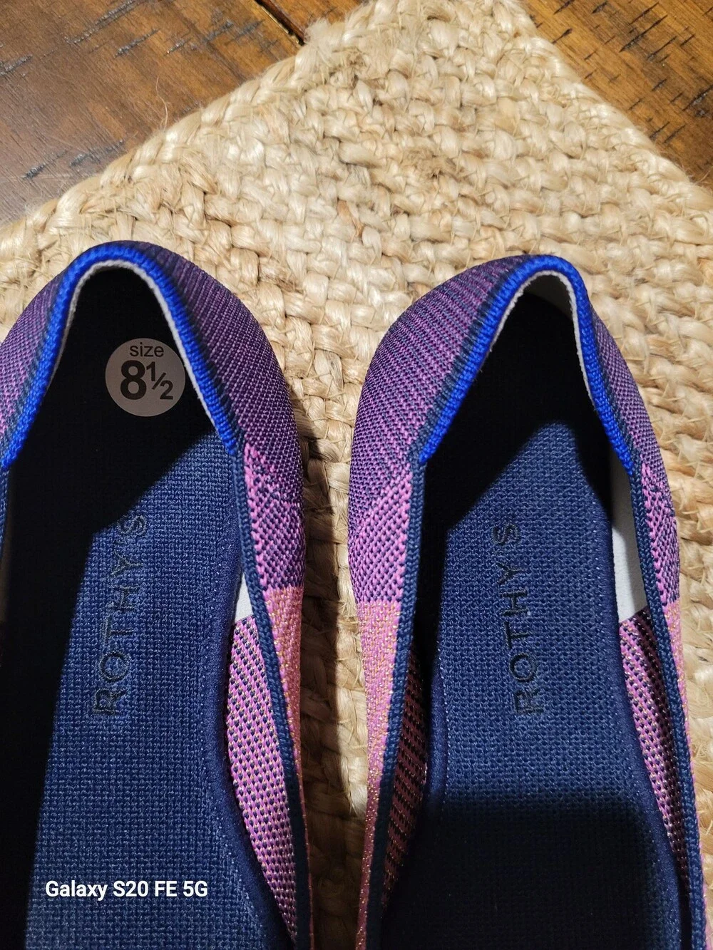 Rothy's Knit Flats Blue Pink Purple Multicolor Women’s 8.5